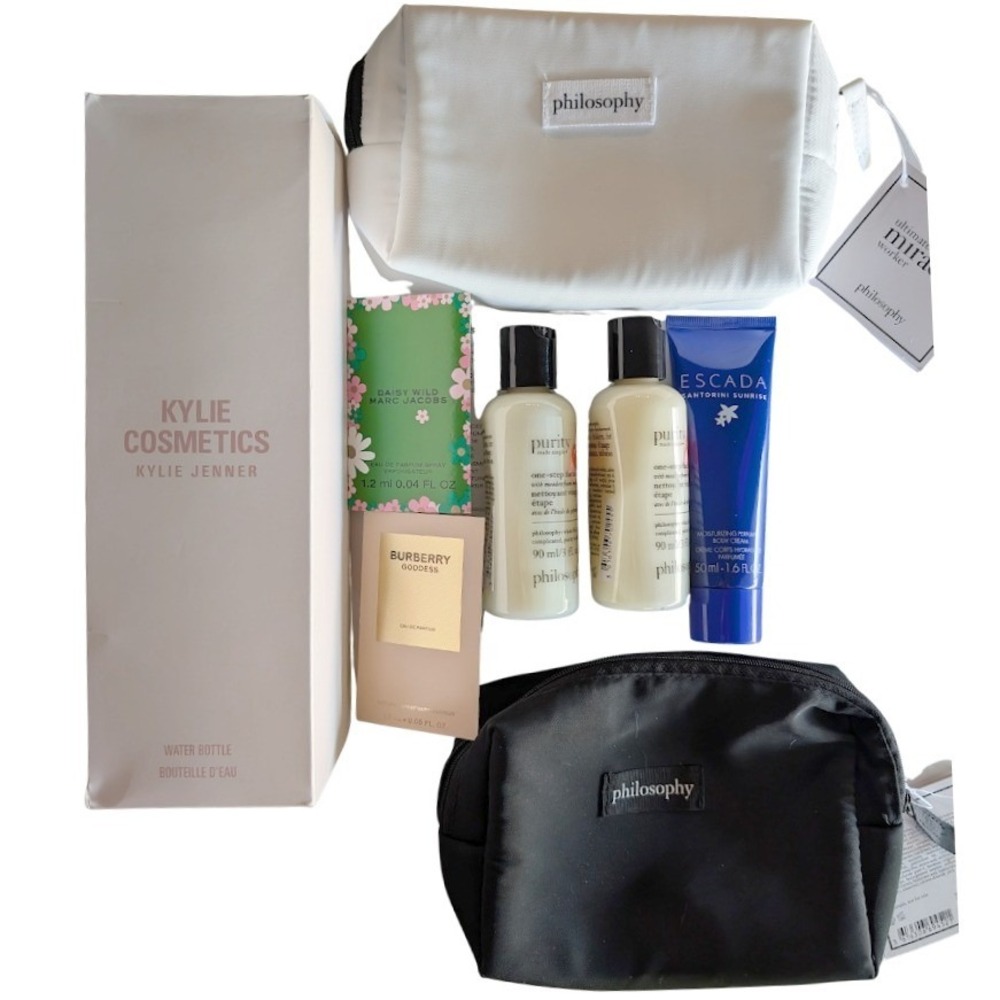 8 PC Parfum Skincare lot Philosophy Kylie Jenner Cosmetic Burberry Escada Bundle